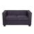 2er Sofa  Couch Loungesofa Lille, Mikrofaser, 70x75x137 cm ~ schwarz