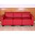 Modular 3-Sitzer Sofa Couch Lyon, Kunstleder ~ creme