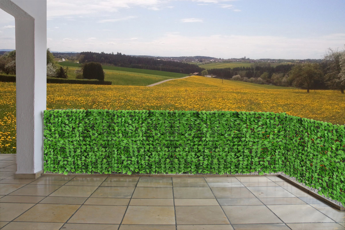 Sichtschutz 300 x 150 cm Windschutz Verkleidung für Balkon Terrasse Zaun  Blatt hell | swisshandel24 – wir verschönern Ihr Zuhause