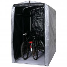 Fahrradgarage HWC-N61, Foliengarage Aufbewahrungsgarage Garagenzelt, Alu UV-Schutz wasserfest, 201x121x201cm ~ silber