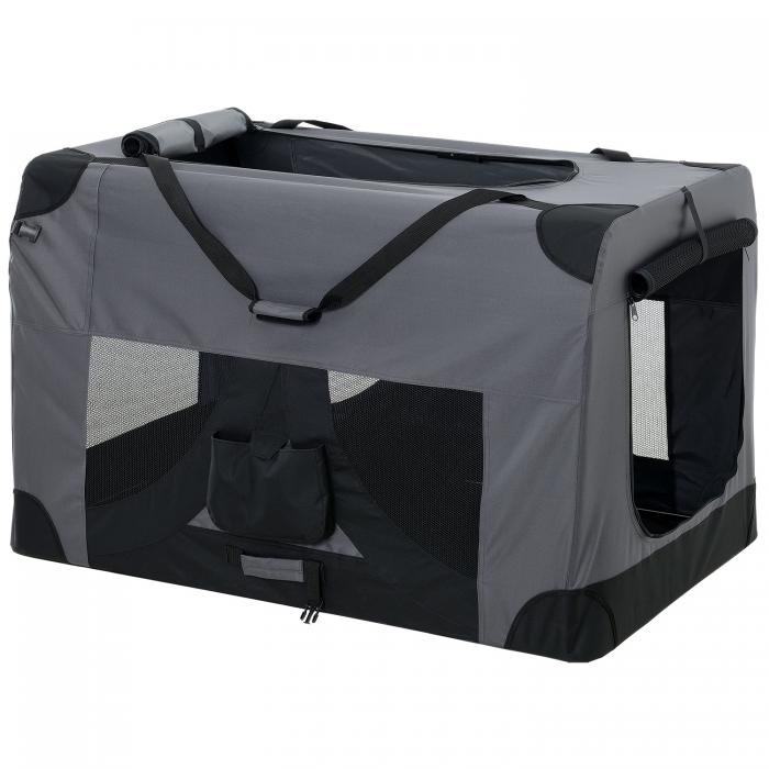 Hundetransportbox HLO-PX10 Faltbar Transportbox Hunde Box Trage Tasche ~  Grau XXL von Heute-Wohnen
