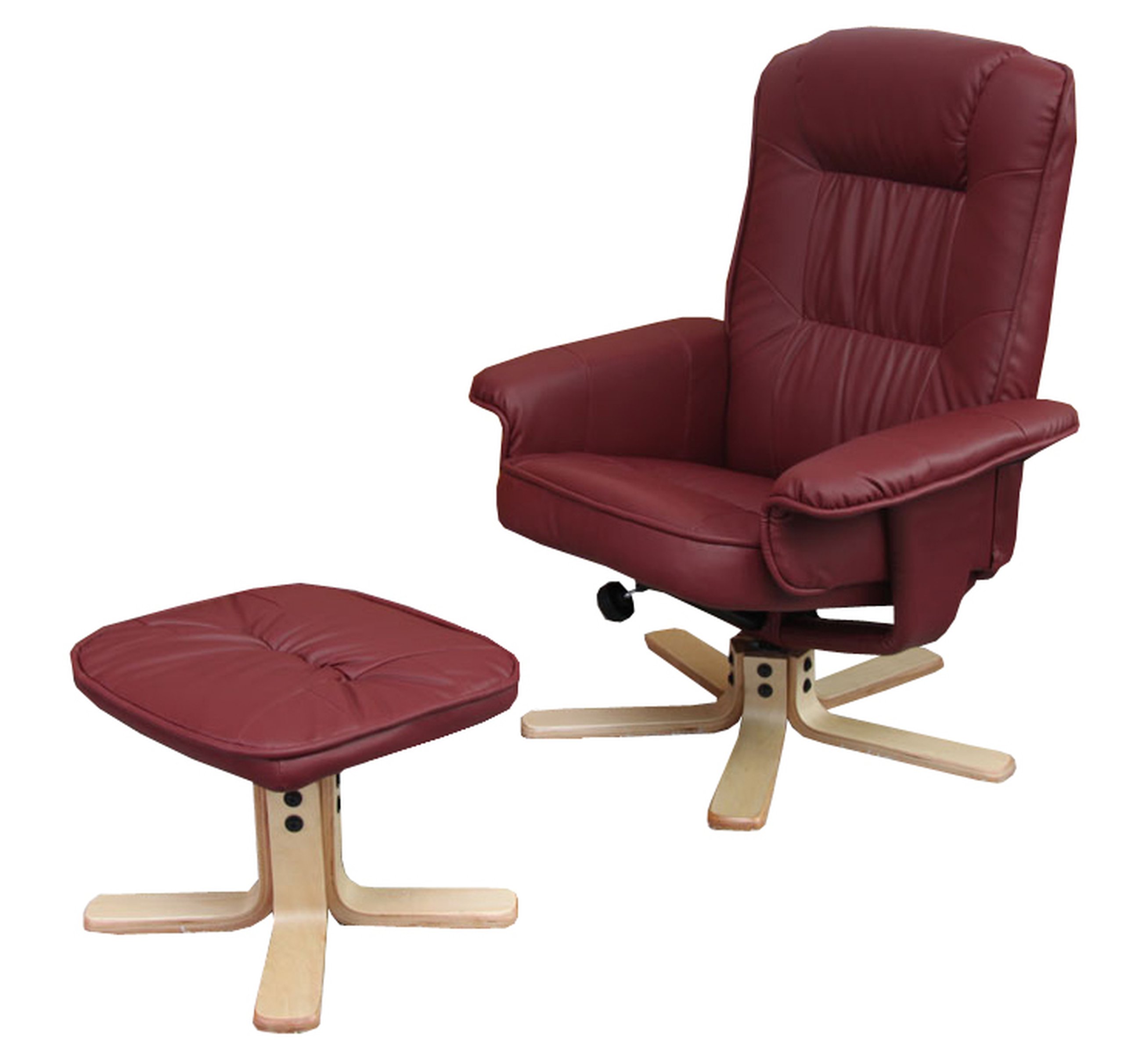 Relaxsessel Fernsehsessel Sessel mit Hocker M56 schwarz creme rot bordeaux  weiß | eBay