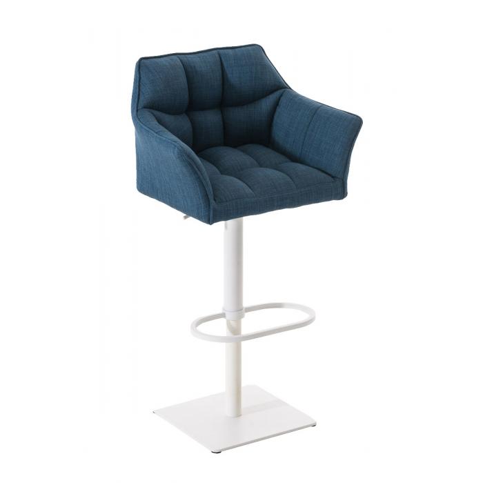 Barhocker HLO-CP1 W Stoff ~ blau