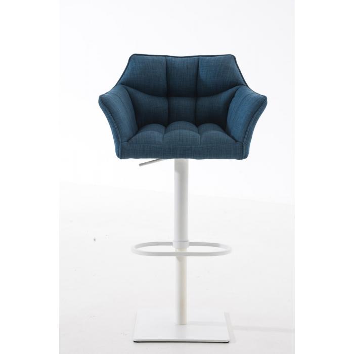 Barhocker HLO-CP1 W Stoff ~ blau