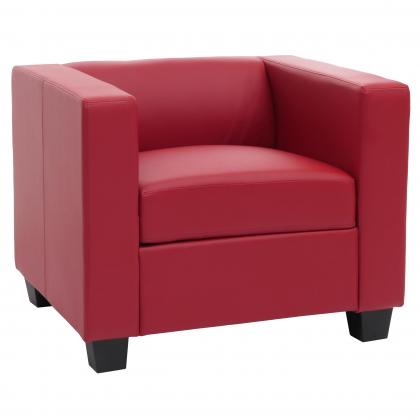 Sessel Loungesessel Lille ~ Leder, rot