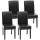 4er-Set Esszimmerstuhl Stuhl Kchenstuhl Littau MVG-zertifiziert ~ Kunstleder, schwarz dunkle Beine