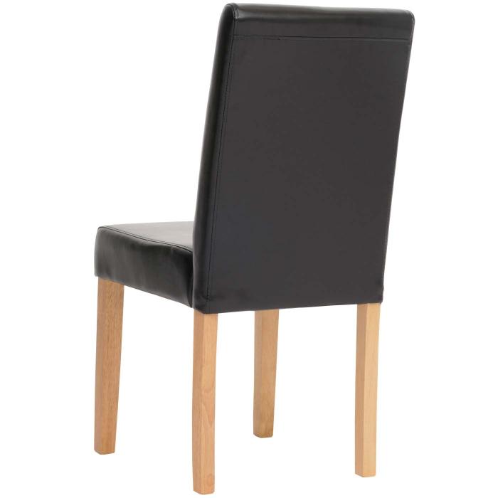 4er-Set Esszimmerstuhl Stuhl Kchenstuhl Littau MVG-zertifiziert ~ Kunstleder, schwarz helle Beine