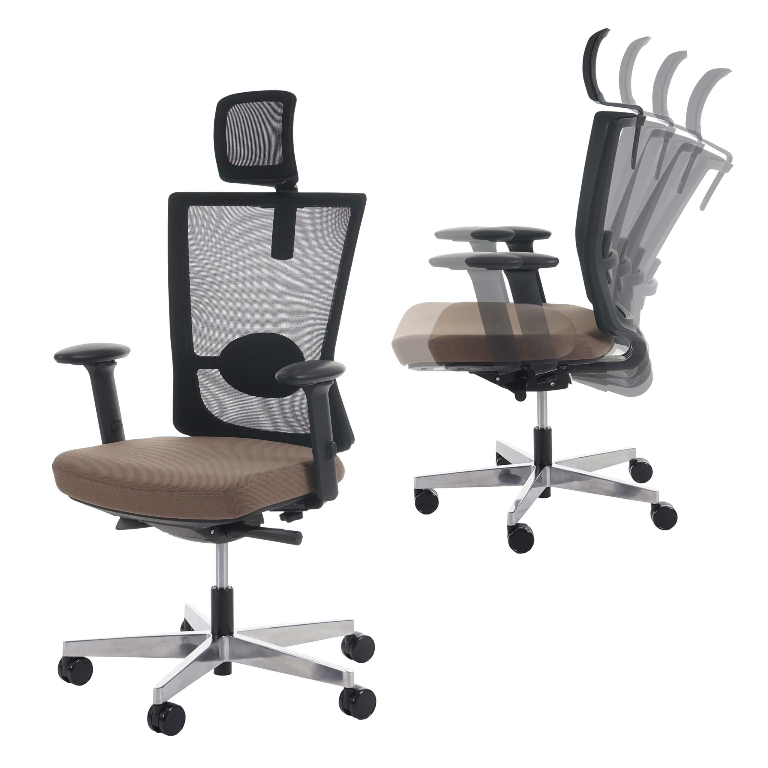 Profi Bürostuhl Belfast, Schreibtischstuhl Drehstuhl, Polster/Netz,  ergonomisch | eBay