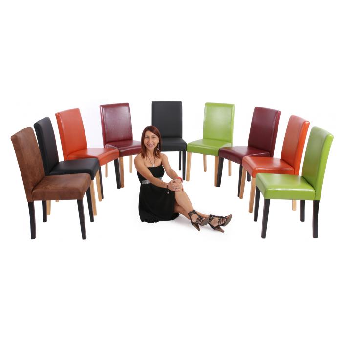 6er-Set Esszimmerstuhl Stuhl Küchenstuhl Littau ~ Textil, Wildlederimitat,  helle Beine von Heute-Wohnen