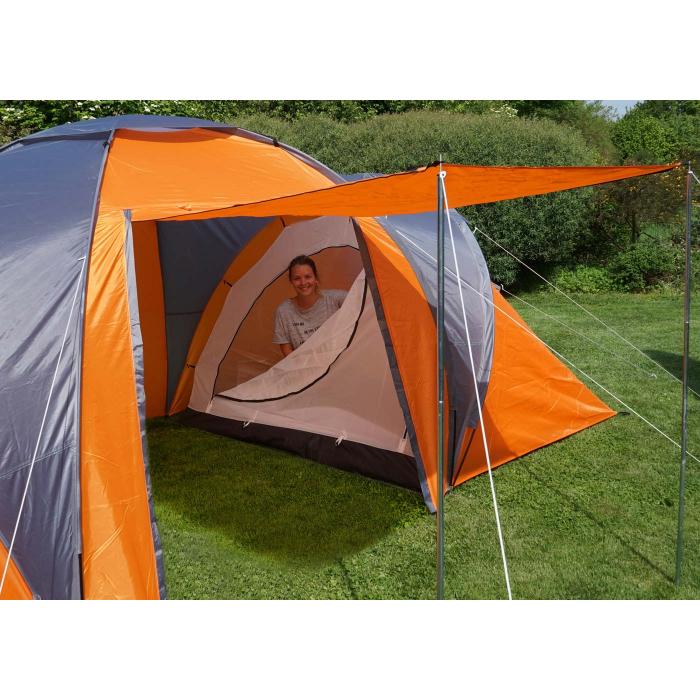 Campingzelt Loksa, 6-Mann Zelt Kuppelzelt Igluzelt Festival-Zelt, 6  Personen ~ orange von Heute-Wohnen
