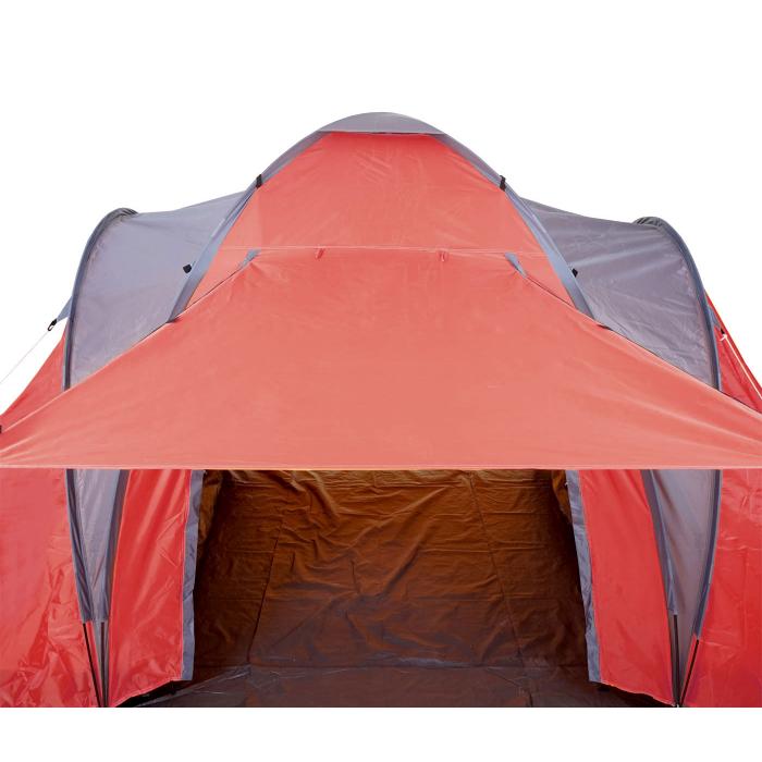 Campingzelt Loksa, 4-Mann Zelt Kuppelzelt Igluzelt Festival-Zelt, 4  Personen ~ rot von Heute-Wohnen