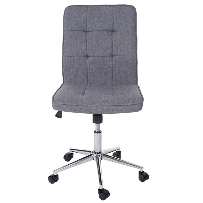 Bürostuhl HWC-K43, Drehstuhl Arbeitshocker Schreibtischstuhl, Textil grau  von Heute-Wohnen