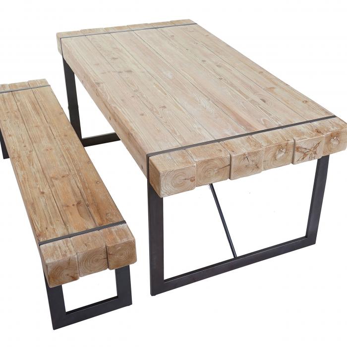 Esszimmertisch HWC-A15, Esstisch Tisch, Tanne Holz rustikal massiv  MVG-zertifiziert ~ naturfarben 80x200x90cm von Heute-Wohnen