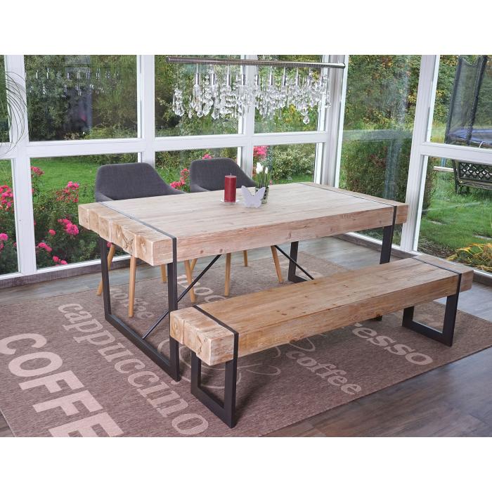Esszimmertisch HWC-A15, Esstisch Tisch, Tanne Holz rustikal massiv  MVG-zertifiziert ~ naturfarben 80x200x90cm von Heute-Wohnen