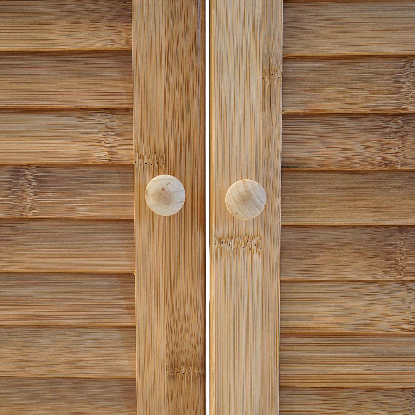 Waschbeckenunterschrank HWC-B18, Badezimmer Badschrank, Bambus ~ 60x67x30cm  von Heute-Wohnen