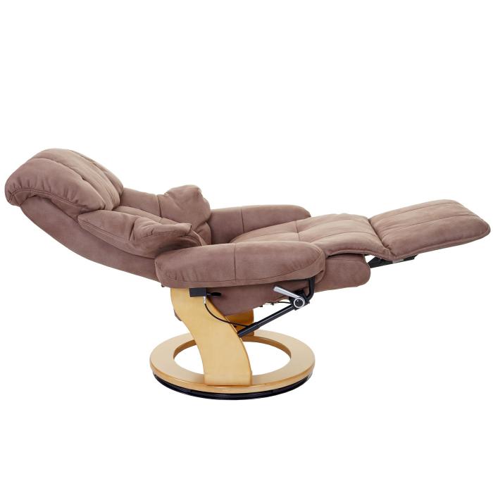 MCA Relaxsessel Calgary 2, Fernsehsessel Sessel, Stoff/Textil 150kg  belastbar ~ antikbraun, naturbraun von Heute-Wohnen