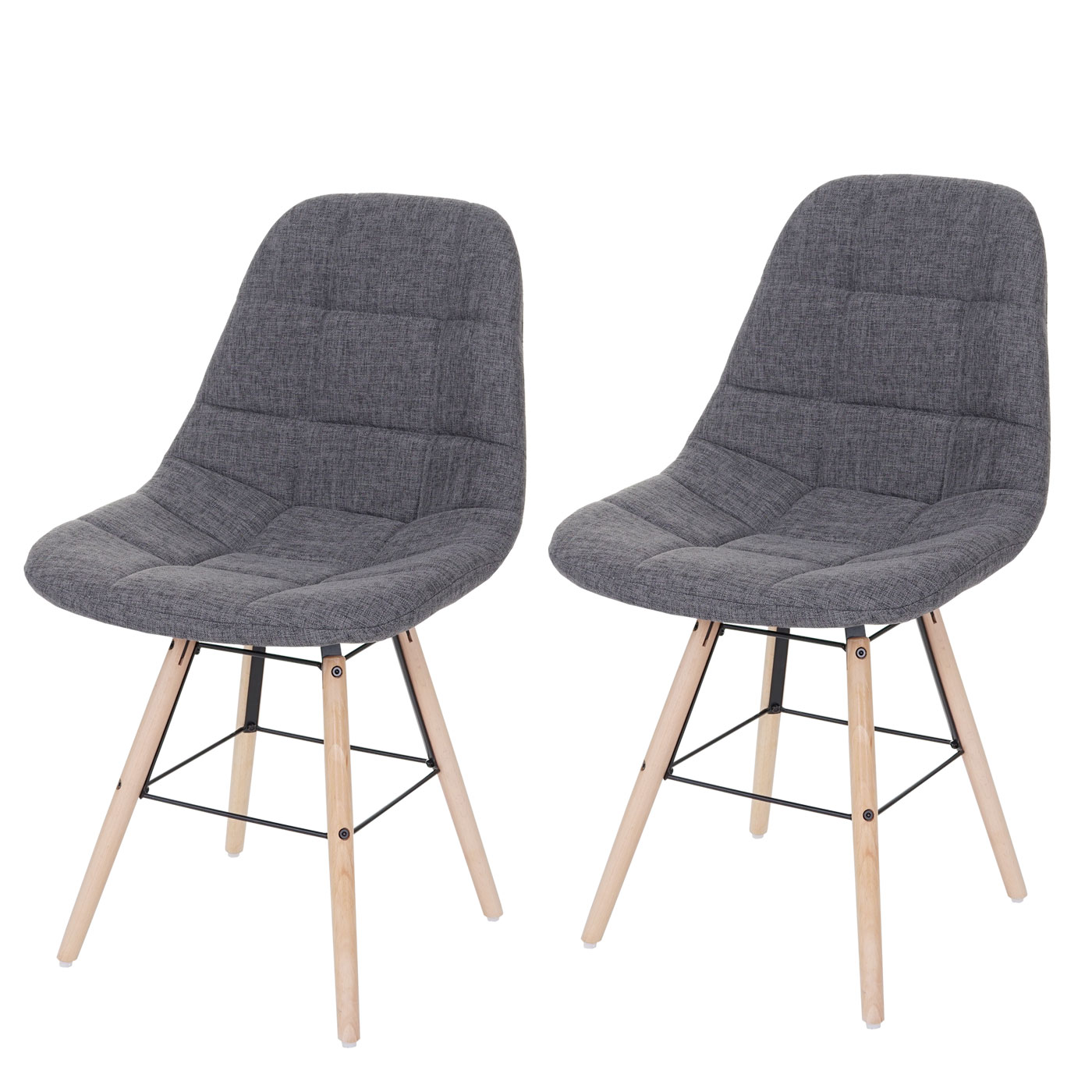 Retro 50er Jahre Design Textil Stuhl Esszimmerstuhl Vaasa T382 creme/grau  Home & Garden Chairs