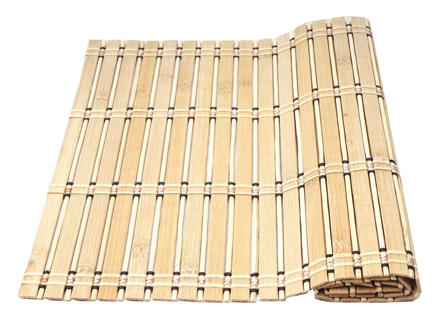 6-teiliges Tischset HWC-C13, Platzdeckchen Tischmatte Platzset, Bambus  abwaschbar 45x30cm ~ hellbraun von Heute-Wohnen