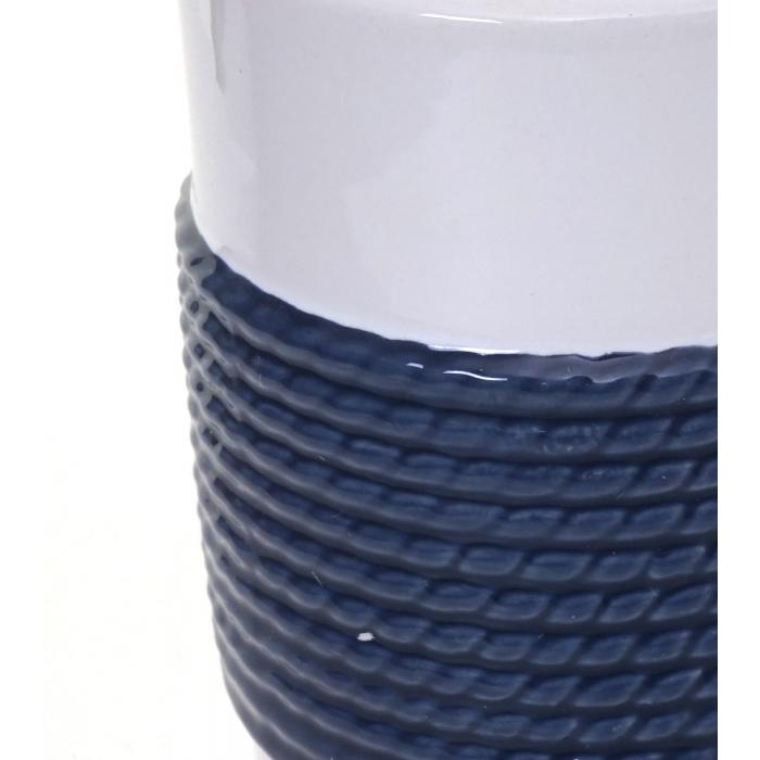 5-teiliges Badset HWC-C73, WC-Garnitur Badezimmerset Badaccessoires,  Keramik ~ blau/weiß von Heute-Wohnen