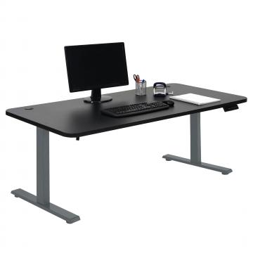 Schreibtisch HWC-D40, Computertisch, elektrisch hhenverstellbar 160x80cm 53kg MVG ~ schwarz, anthrazit-grau