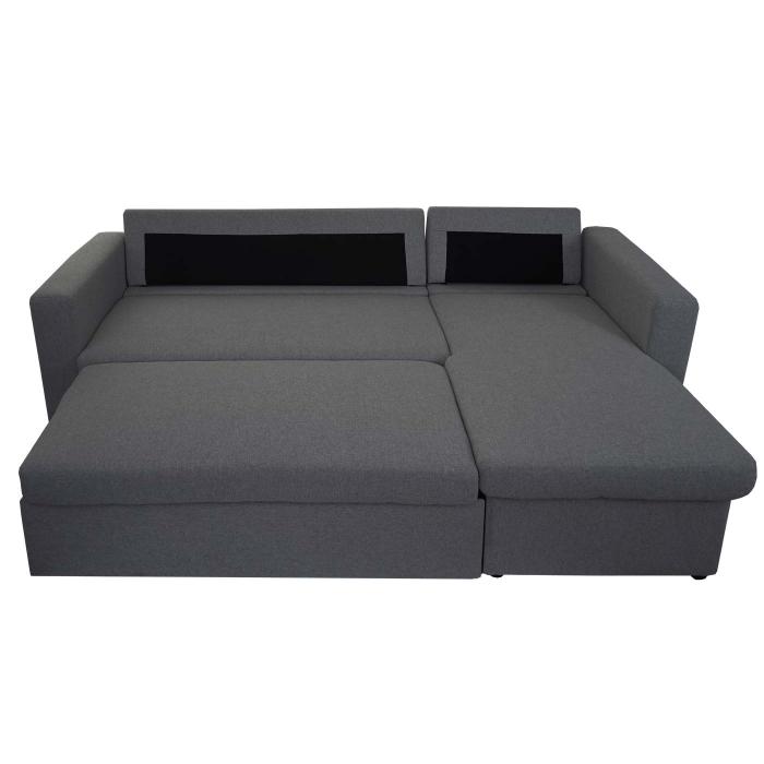 B-Ware (Auszug schief SK3) | Schlafsofa HWC-D92, Couch Ecksofa Sofa,  Schlaffunktion 220x152cm Stoff/Textil von Heute-Wohnen