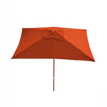 Sonnenschirm Florida, Gartenschirm Marktschirm, 3x4m Polyester/Holz 6kg ~ terracotta