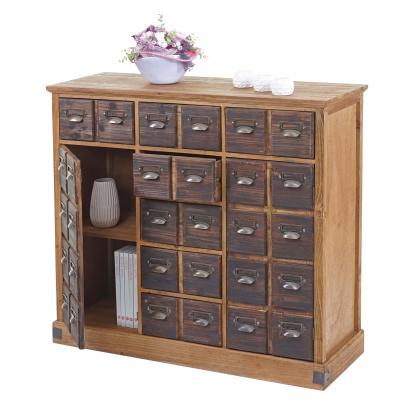 Apothekerkommode HWC-F33, Schubladenschrank, Tanne Holz massiv Vintage 90x100x35cm