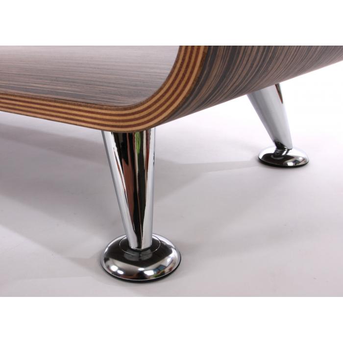 Couchtisch HWC-B97 XXL, Tisch Loungetisch Club Tisch, 33x90x60 cm ~ Zebra  dunkelbraun von Heute-Wohnen