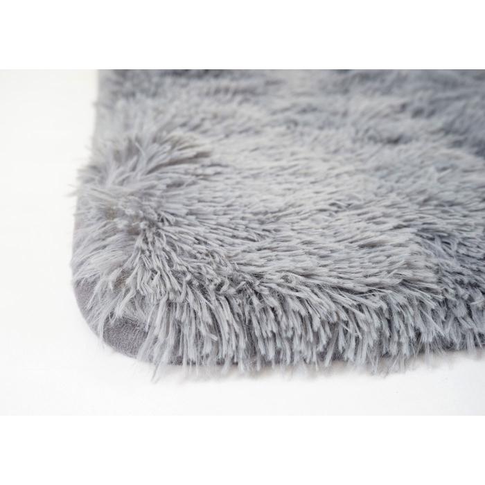 Teppich HWC-F69, Shaggy Läufer von grau weich flauschig ~ Hochflor 200x140cm Heute-Wohnen Stoff/Textil Langflor