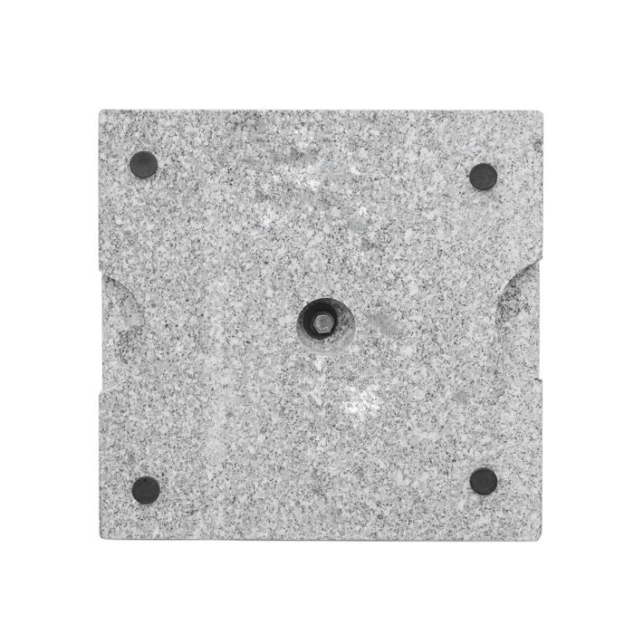 Sonnenschirmständer HWC-F92, Schirmständer Schirmhalter, Granit ~ 23kg eckig  grau von Heute-Wohnen