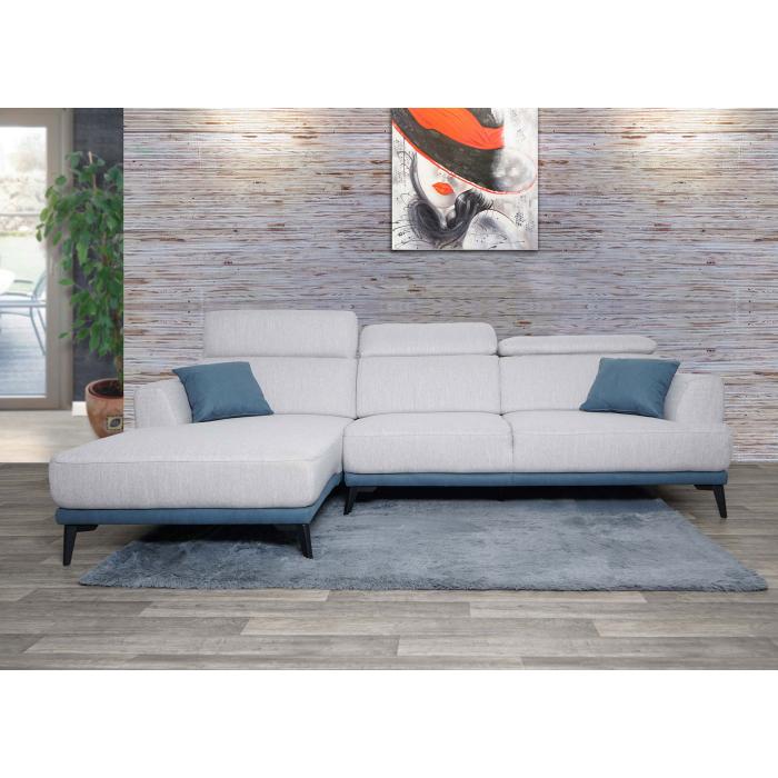 Sofa HWC-G44, Couch Ecksofa L-Form, Liegefläche Nosagfederung  Taschenfederkern Teppich verstellbar ~ links, hellgrau von Heute-Wohnen