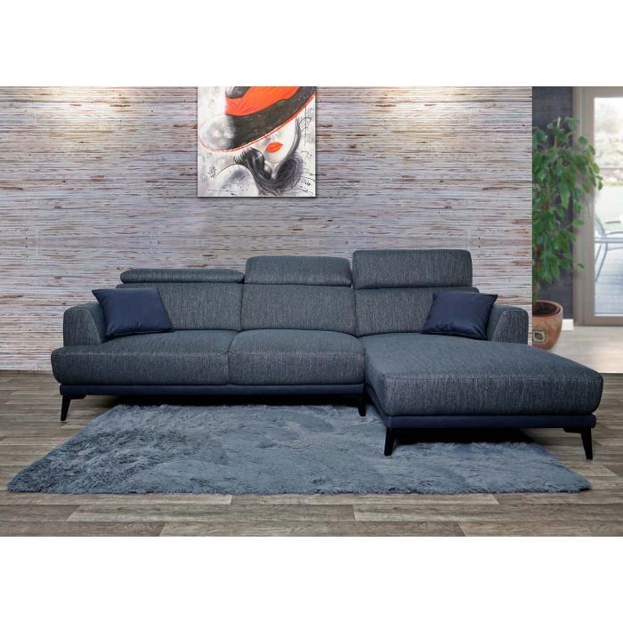 Sofa HWC-G44, Couch Ecksofa L-Form, Liegefläche Nosagfederung  Taschenfederkern Teppich verstellbar ~ rechts, dunkelgrau von Heute-Wohnen