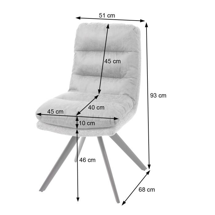 B-Ware (Stühle knarren SK1) | Esszimmerstuhl HWC-G66, Küchenstuhl Stuhl,  drehbar Auto-Position Stoff/Textil von Heute-Wohnen