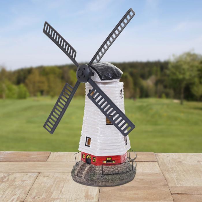 Solar LED-Windmühle HWC-G95, Gartendeko Tischdeko Dekofigur, In-/Outdoor  von Heute-Wohnen