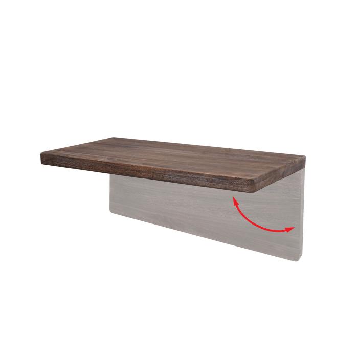 Wandtisch HWC-H48, Wandklapptisch Wandregal Tisch, klappbar Massiv-Holz ~  120x60cm shabby braun von Heute-Wohnen