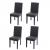 4x Esszimmerstuhl Stuhl Küchenstuhl Littau ~ Kunstleder, grau matt, dunkle Beine