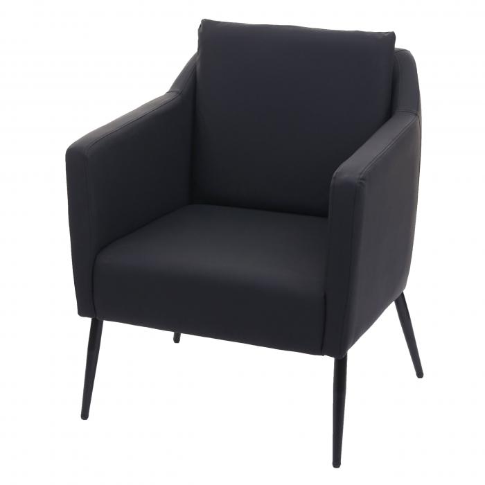 Lounge-Sessel HWC-H93a, Sessel Cocktailsessel Relaxsessel ~ Kunstleder  schwarz von Heute-Wohnen