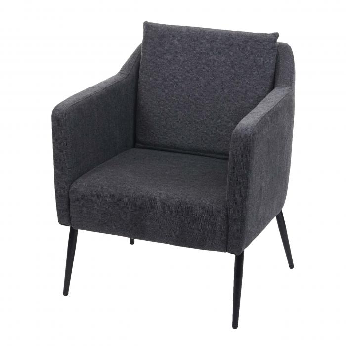 Lounge-Sessel HWC-H93a, Sessel Cocktailsessel Relaxsessel ~ Stoff/Textil  dunkelgrau von Heute-Wohnen