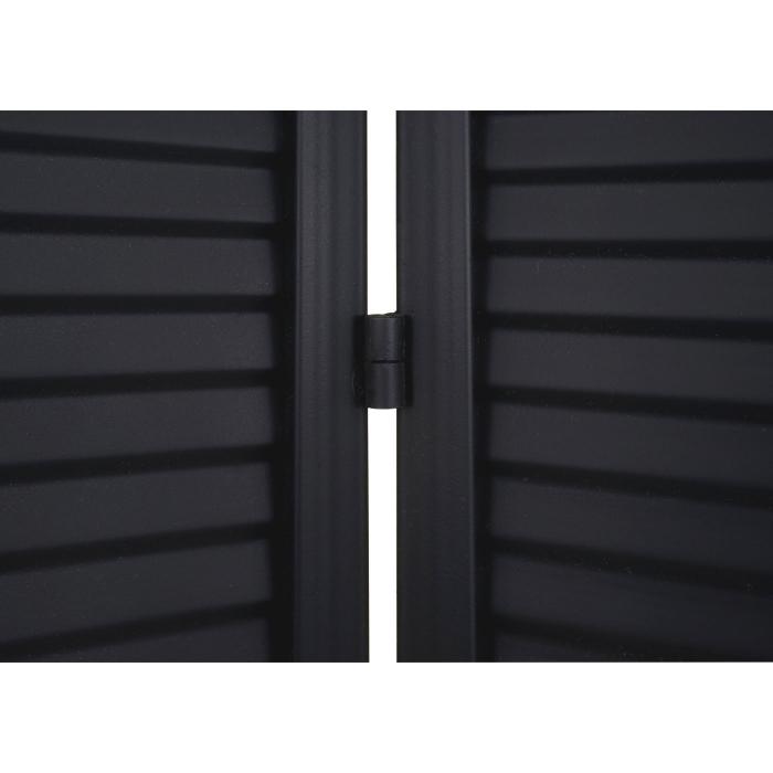 Garten-Paravent HWC-J14, Raumteiler Trennwand Sichtschutz, Metall 200x121cm  ~ schwarz von Heute-Wohnen