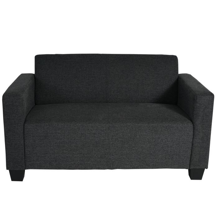 Sofa-Garnitur Couch-Garnitur 2x 2er Sofa Lyon Stoff/Textil ~ anthrazit-grau  von Heute-Wohnen