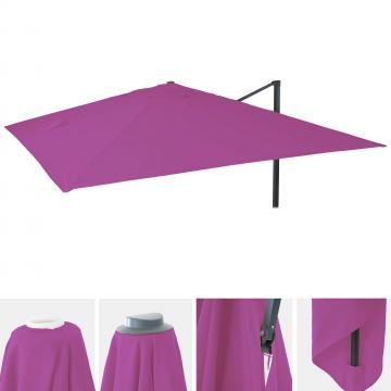 Ersatz-Bezug fr Luxus-Ampelschirm HWC-A96, Sonnenschirmbezug, 3,5x3,5m (4,95m) Polyester 4kg ~ lila-violett