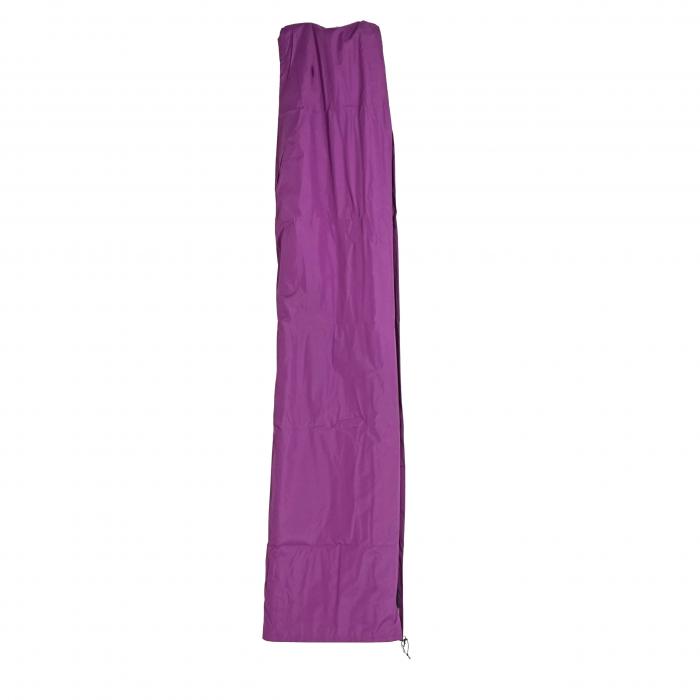 Schutzhülle HWC für Ampelschirm bis 4 m, Abdeckhülle Cover mit  Reißverschluss ~ lila-violett von Heute-Wohnen