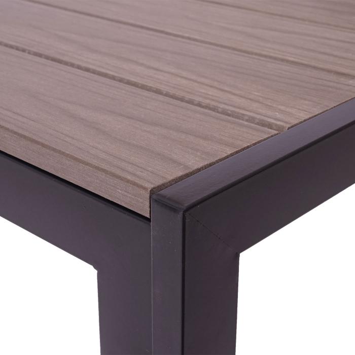 Gartentisch HWC-F90, Tisch Bistrotisch, WPC-Tischplatte 160x90cm ~ grau von  Heute-Wohnen