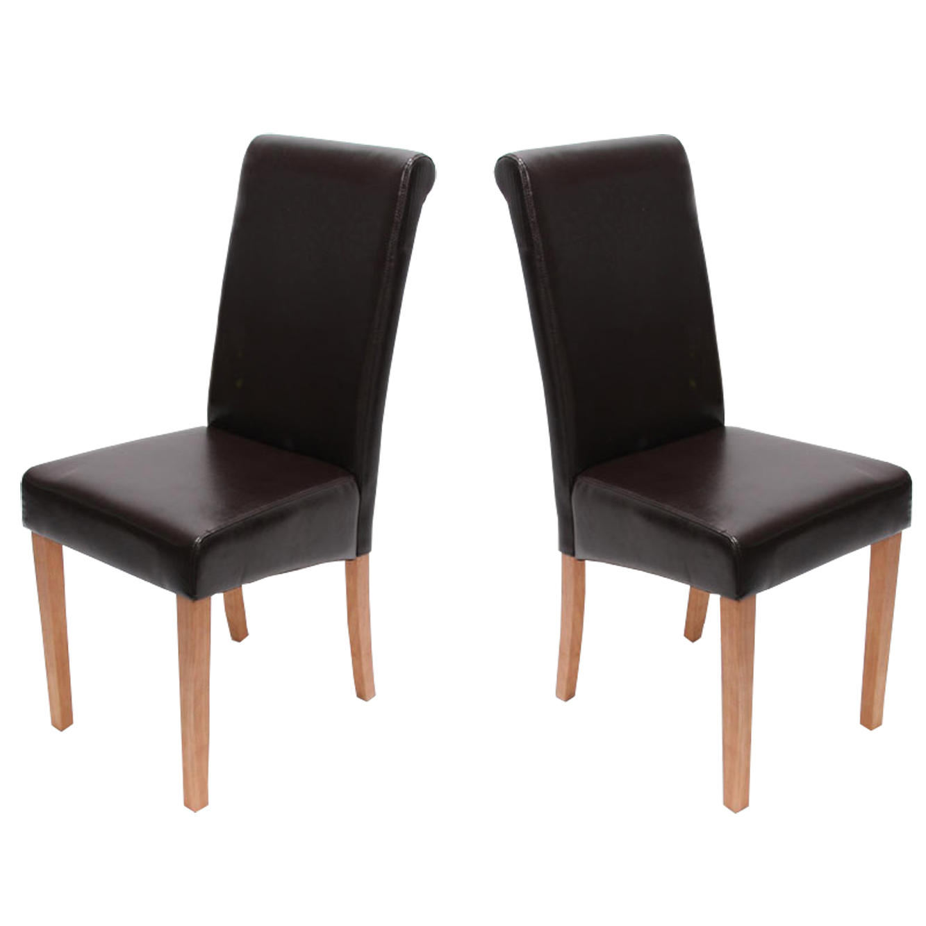 2er-Set Esszimmerstuhl Stuhl Novara II, Leder schwarz creme weiß rot braun  grau | eBay