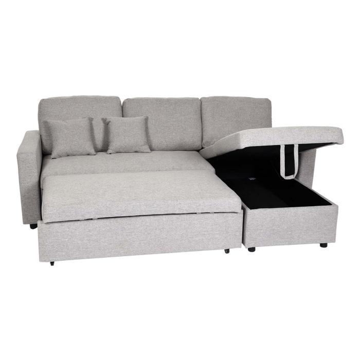 B-Ware (Fuß abgebrochen SK3) | Ecksofa mit Bettkasten HWC-L17, Couch Sofa  L-Form, Liegefläche Nosagfederung von Heute-Wohnen