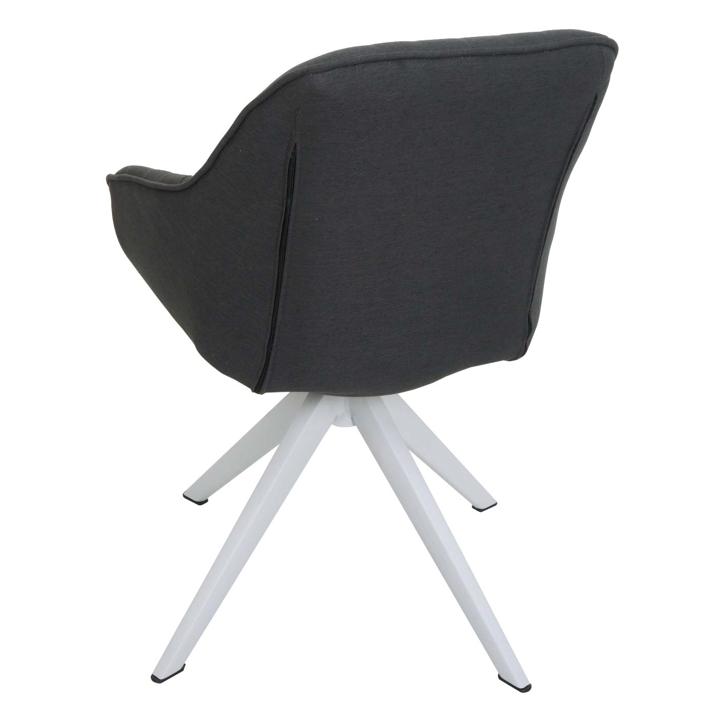 Esszimmerstuhl HWC-K27, Küchenstuhl Stuhl mit Armlehne, drehbar  Stoff/Textil ~ dunkelgrau von Heute-Wohnen