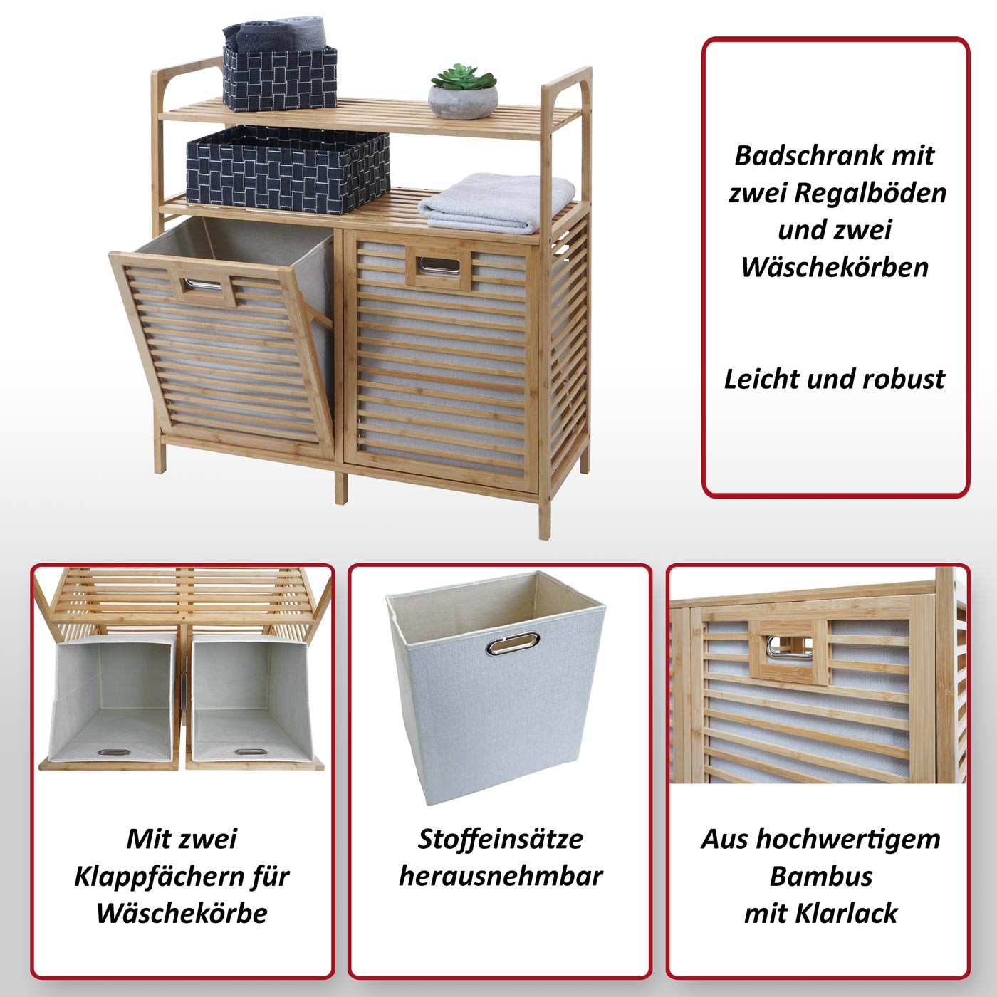 key facts Badschrank HWC-N83 2 Regalbden