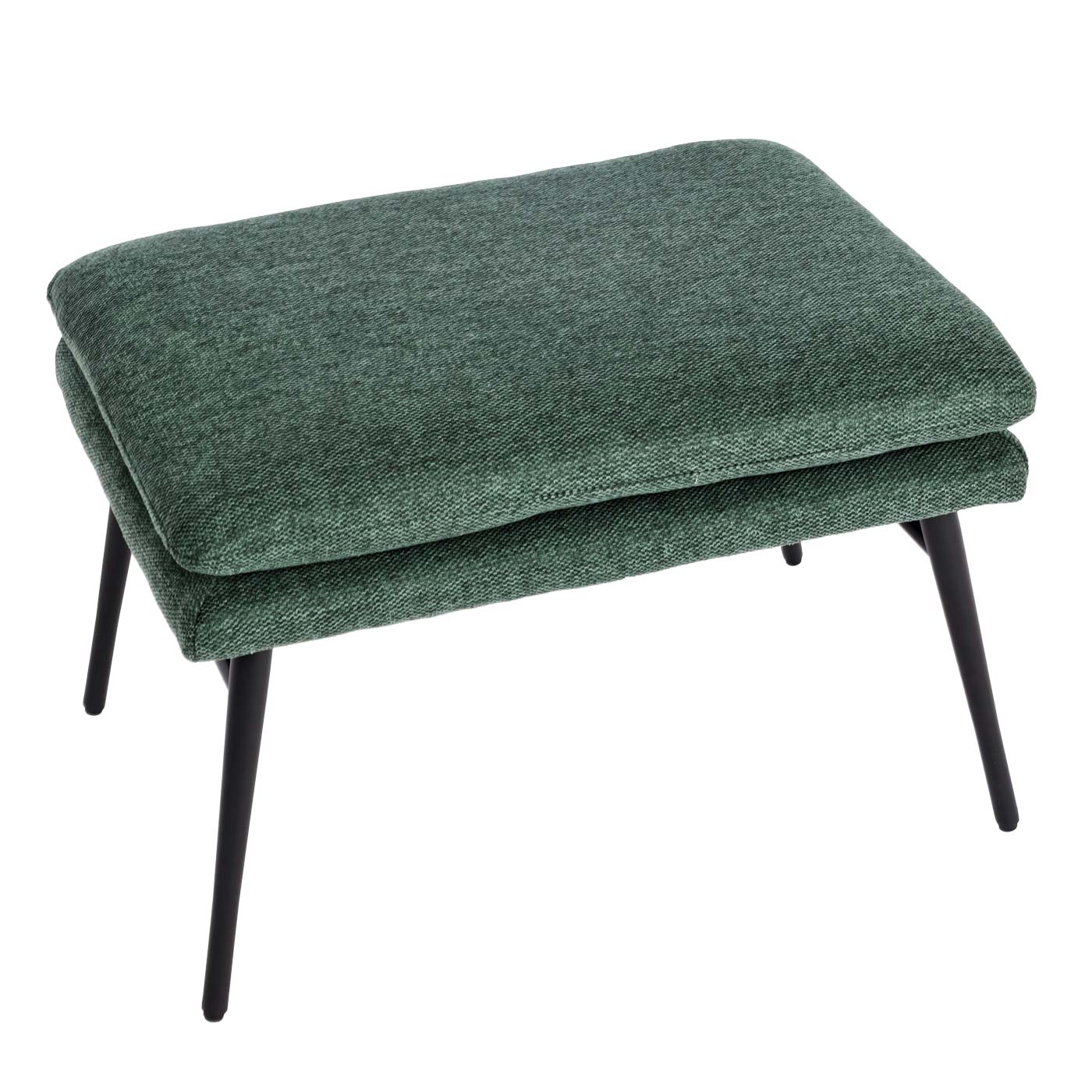 Hocker HWC-L62, Sitzhocker Fußablage Ottomane Polsterhocker, 38x56x40cm  Stoff/Textil ~ grün von Heute-Wohnen