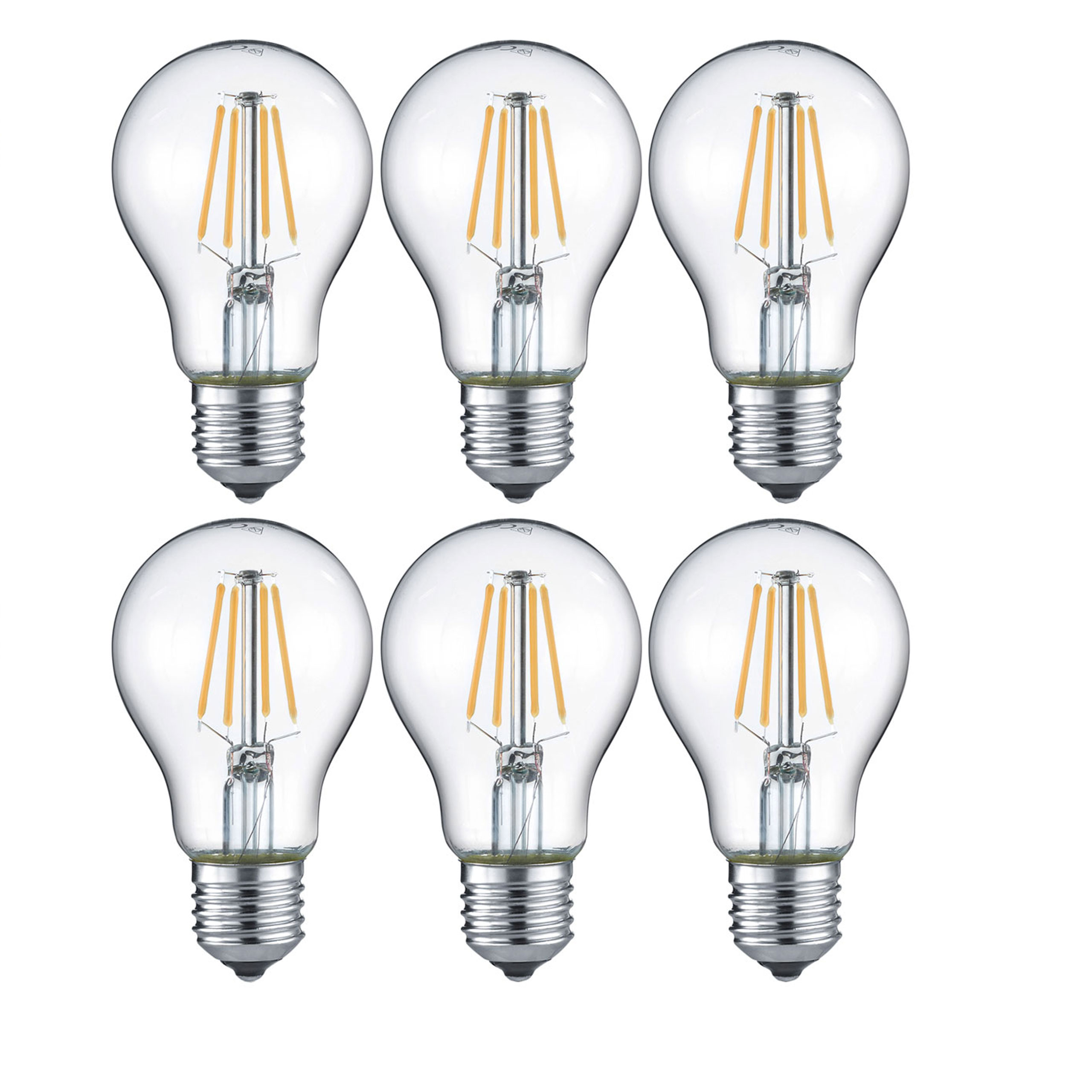 Trio LED-Leuchtmittel RL187, Filament Glühbirne Leuchte, E27 4W EEK E,  warmweiß ~ 6er Set von Heute-Wohnen