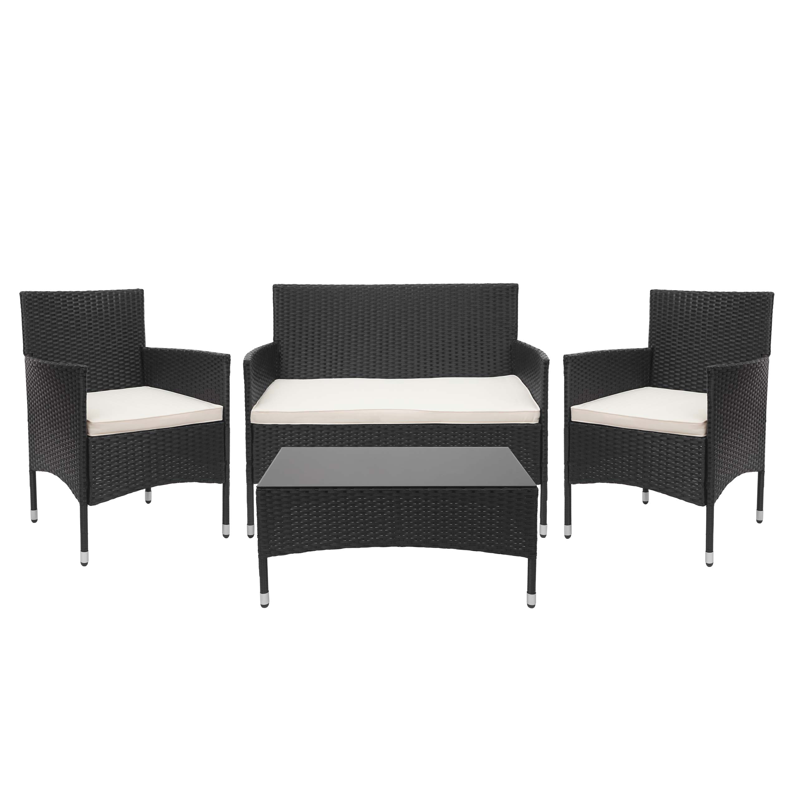 Poly-Rattan Garnitur HWC-F55, Balkon-/Garten-/Lounge-Set Sofa Sitzgruppe |  eBay